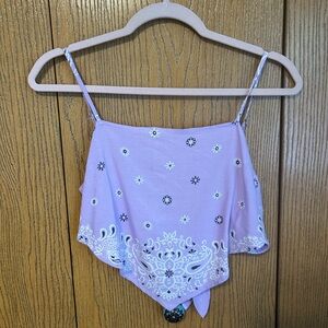 Bandana crop tank top